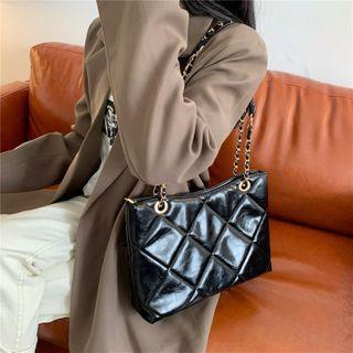 Chain Quilted Crossbody Bag Black - One Size