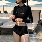 Long-sleeve Lettering Bikini