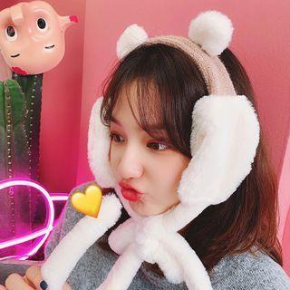 Pompom Fleece Ear Muffs