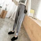 High-waist Cable Knit Jogger Pants