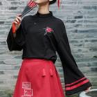 Printed Long-sleeve Hanfu T-shirt