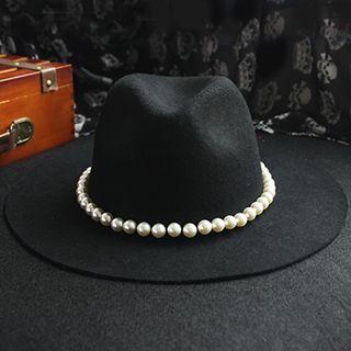 Faux Pearl Jazz Hat