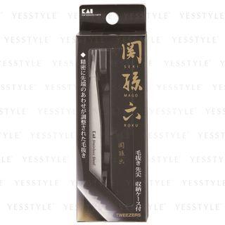 Kai - Seki No Magoroku Tweezers With Case Pointed Tip 1 Pc