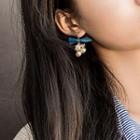 Bow-accent Beaded Earring