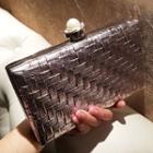 Faux Pearl Faux Leather Clutch