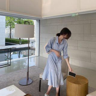 Polo Collar Shirt Dress