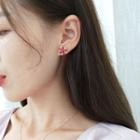Rhinestone Flower Earring S925 Silver Earring - One Size