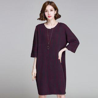 M Lange 3/4-sleeve Sweater Dress