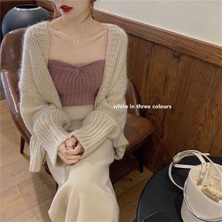 Cardigan / Knit Tube Top