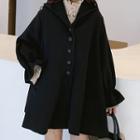 Flared-cuff Hooded Cape Jacket