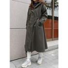 Tall Size Hooded Long Cotton Coat