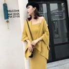 Plain Sweater / Cardigan / Strappy Knit Dress