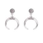 Alloy Drop Earring 1 Pair - Hqef-2407 - Silver - One Size