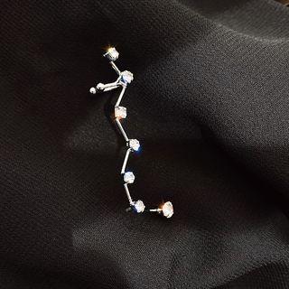 Rhinestone Star Cuff Earring 1 Piece - As Shown In Figure - One Size