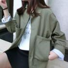 Buttoned Pocketed Jacket