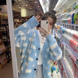 Sheep Print Cardigan/jogger Pant