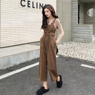 Set: Plain Sweater + Cropped Jumper Pants