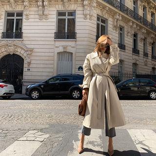 Belted Pleather Wrap Coat