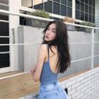 Scoop Back Cropped Cami Top