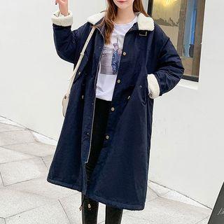Single-breasted Hoodless Parka
