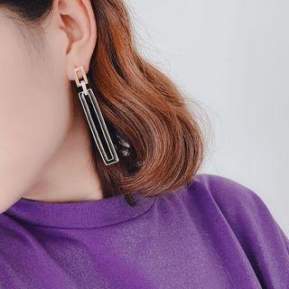 Rhinestone Rectangular Bar Earring