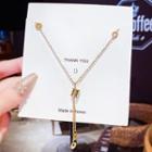 Pendant Necklace X074 - 1 Pc - Gold - One Size