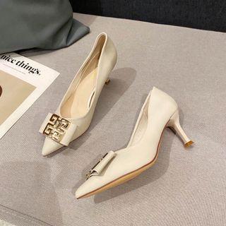 High Heel Logo Pumps