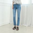 Petite Size Low-rise Straight-cut Jeans