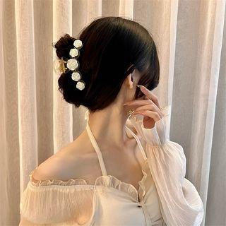 Flower Alloy Hair Clamp Transparent - One Size