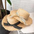 Bow Fringed Straw Hat