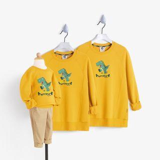 Family Matching Long-sleeve Dinosaur Print Top