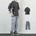 Elbow-sleeve T-shirt / Cargo Jogger Pants / Set