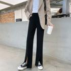 Slit High-waist Dress Pants