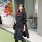 Snap-button Hooded Coat