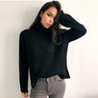 Cowl-neck Loose-fit Knit Sweater