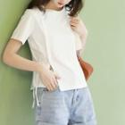Side Tie Short-sleeve T-shirt White - One Size