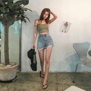 Spaghetti-strap Crop Camisole Top