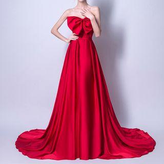 Bow Accent Evening Gown
