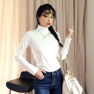 Plain Turtle-neck Top