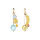 Non-matching Alloy Fruit Dangle Earring