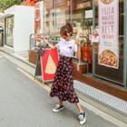 Set: Heart T-shirt + Tiered A-line Long Skirt