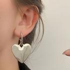 Heart Earring 1 Pair - Heart Earring - Silver - One Size