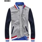 Contrast-color Baseball Jacket
