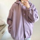 Oversized Buttoned Hoodie