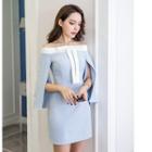 Off Shoulder 3/4-sleeve Dress