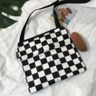 Checkered Crossbody Bag Checker - Black & White - One Size