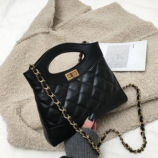 Chain Strap Quilted Satchel
