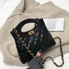 Chain Strap Quilted Satchel
