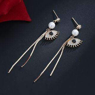 Pearl Eye Drop Earring