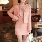 Round-neck Flap-pocket Jacket